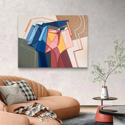 Original art titled Vivid Convergence by SoulCurryArt, featuring vibrant abstract colors on a 30x40 canvas.