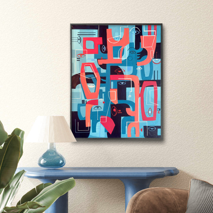 Deconstructed original art by SoulCurryArt featuring abstract shapes and vibrant colors in a modern, artistic composition.