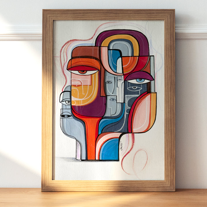 Original steel and stone artwork by SoulCurryArt featuring abstract textures and mixed media elements.