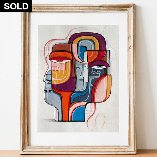 Original steel and stone art piece by SoulCurryArt, featuring intricate textures and abstract design.