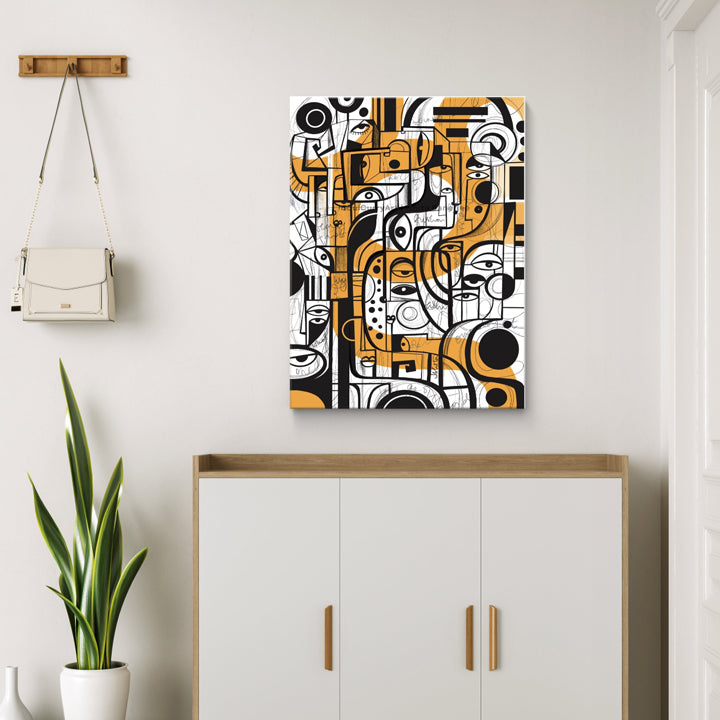 Original art titled Thinking Aloud by SoulCurryArt, featuring vibrant brushstrokes and abstract imagery.