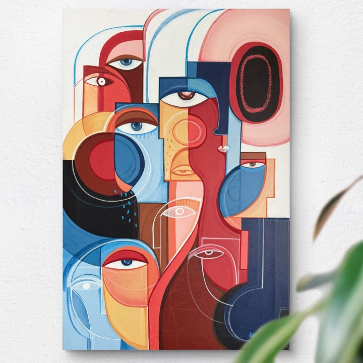 Framed original art titled "Heat" by soulcurryart, measuring 24x36 inches, featuring vibrant, abstract visual design.