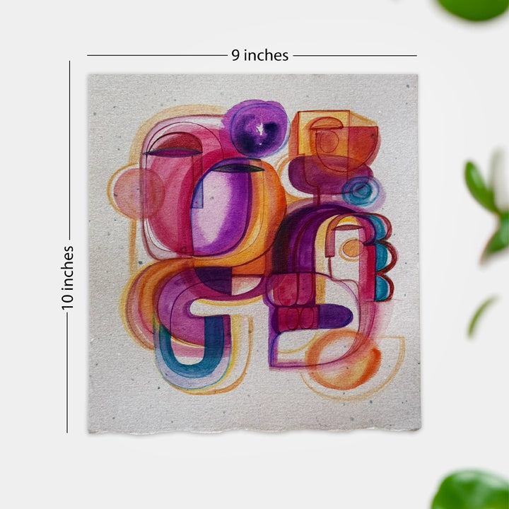 Colorful ink and watercolor original painting on paper by SoulCurryArt, showcasing vibrant abstract art from 2026.