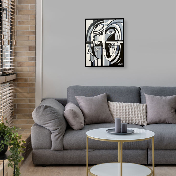 Original SoulCurryArt painting titled Parallel Fragments, abstract artwork with vibrant colors and textured brushstrokes.