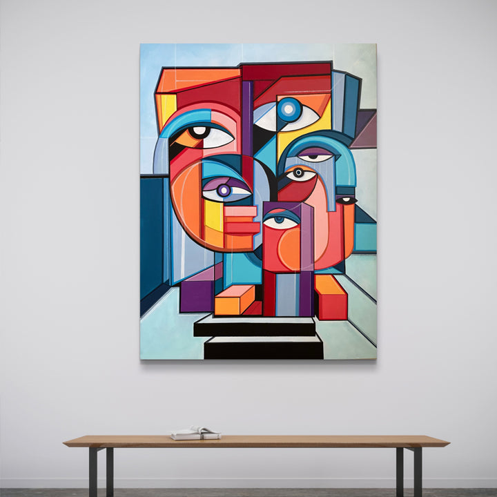 Original art painting titled Resonance by SoulCurryArt, featuring vibrant abstract colors and dynamic brushwork.