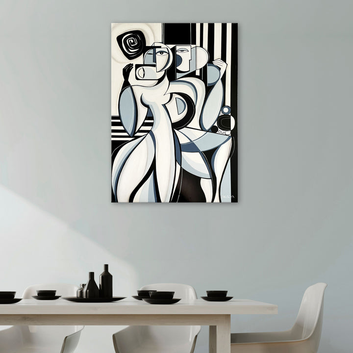 Original art painting titled Tenderness by SoulCurryArt, featuring soft brushstrokes and warm colors conveying gentle emotion.