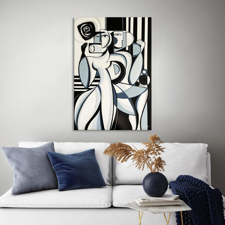 Original art painting titled Tenderness by SoulCurryArt, showcasing soft brushstrokes and warm colors in a delicate abstract design.