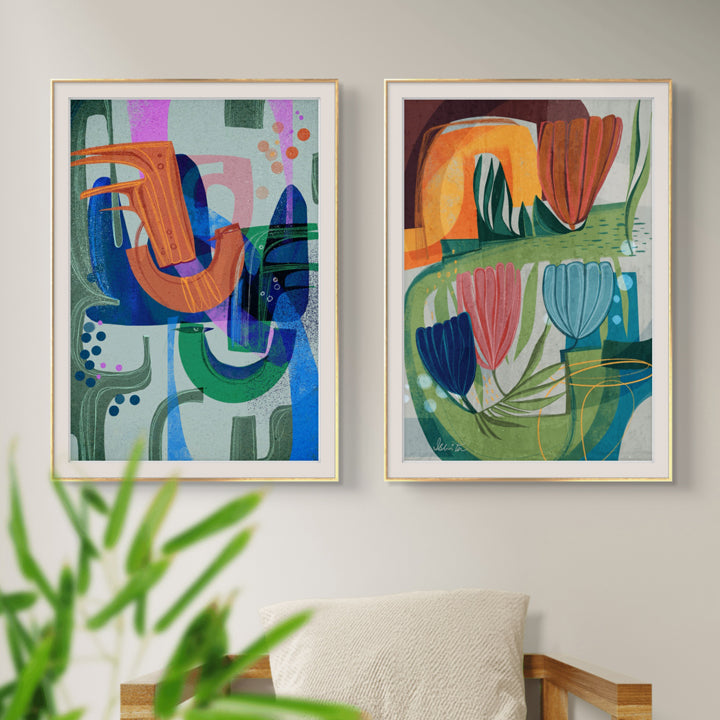 SoulCurryArt print titled "By The Garden Pathway," a 16x20 paper artwork featuring a serene garden pathway scene.