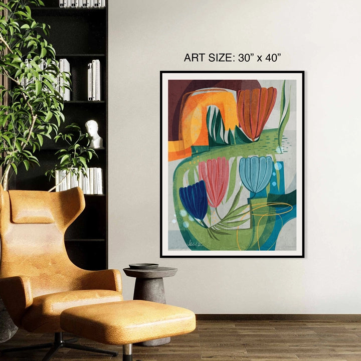 SoulCurryArt print titled "By The Garden Pathway," a 16x20 paper art print featuring a scenic garden pathway.