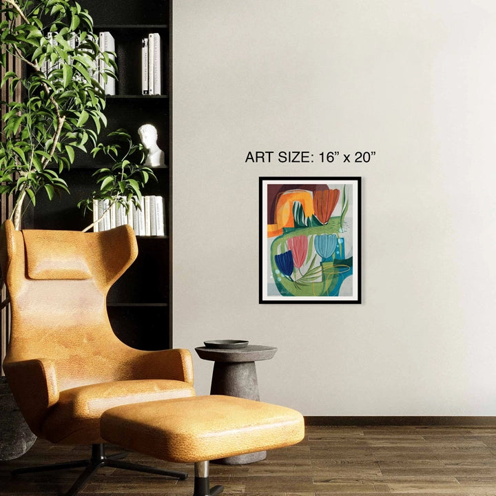 SoulCurryArt print of a garden pathway, 16x20-inch paper artwork featuring a serene garden scene.