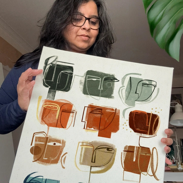 SoulCurryArt Douze print featuring vibrant abstract design on high-quality paper, suitable for wall decor.