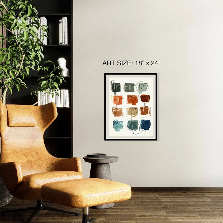 SoulCurryArt Douze print in 18x24 inches, featuring vibrant, abstract artwork on high-quality paper with bold colors and intricate details.