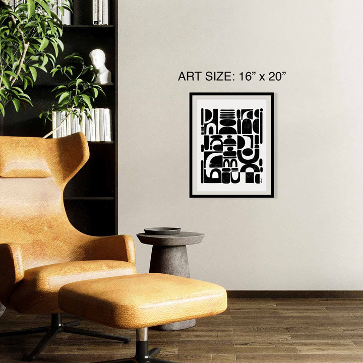 Colorful SoulCurryArt printed artwork titled "Fragmented" in a 16x20 inch size, showcasing abstract, fragmented design on high-quality paper.