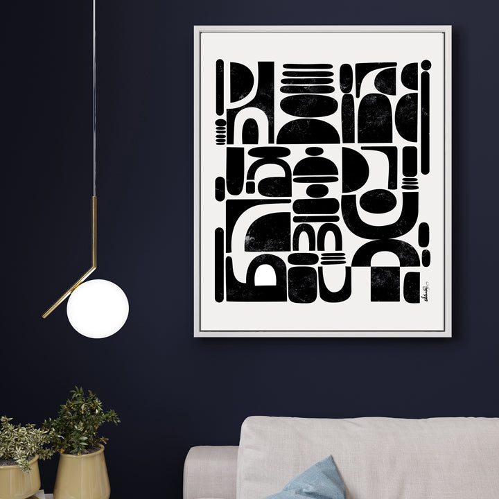 Colorful abstract print titled "Fragmented" by SoulCurryArt featuring vibrant, fragmented geometric shapes on high-quality paper.
