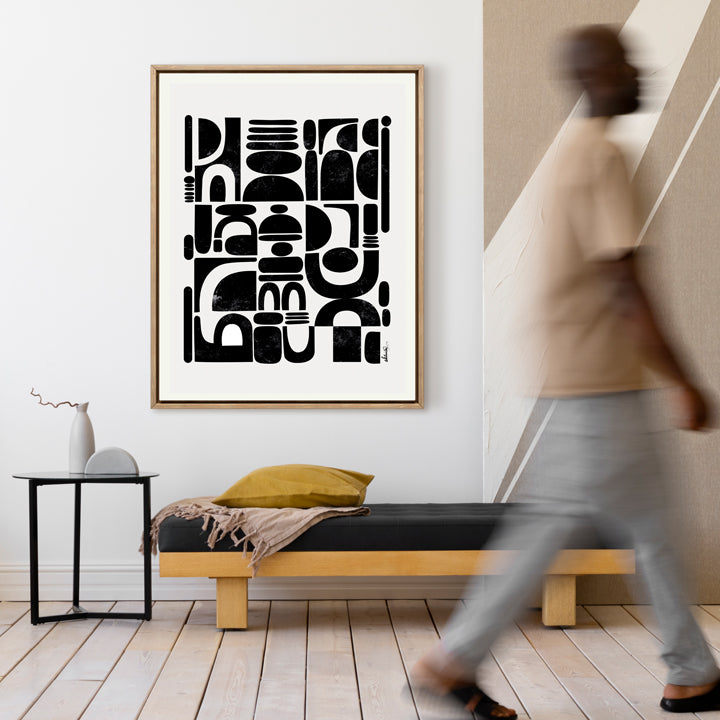 Colorful abstract print titled "Fragmented" by SoulCurryArt, featuring vibrant geometric shapes on high-quality paper.