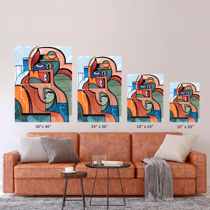 SoulCurryArt print titled "Impressions" on paper, featuring abstract artwork in 16x20 inch size.