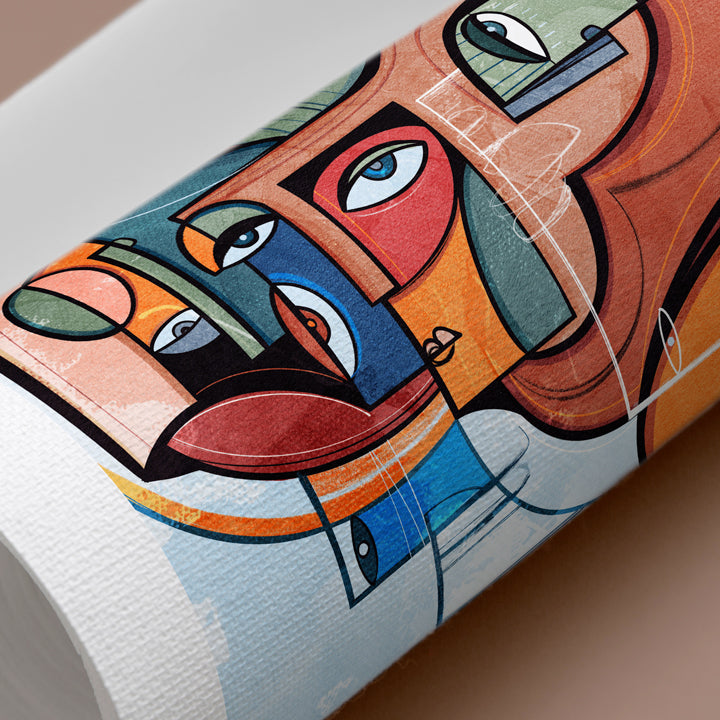 SoulCurryArt print titled "Impressions" on paper, showcasing vibrant abstract artwork in a 16x20 inch size.