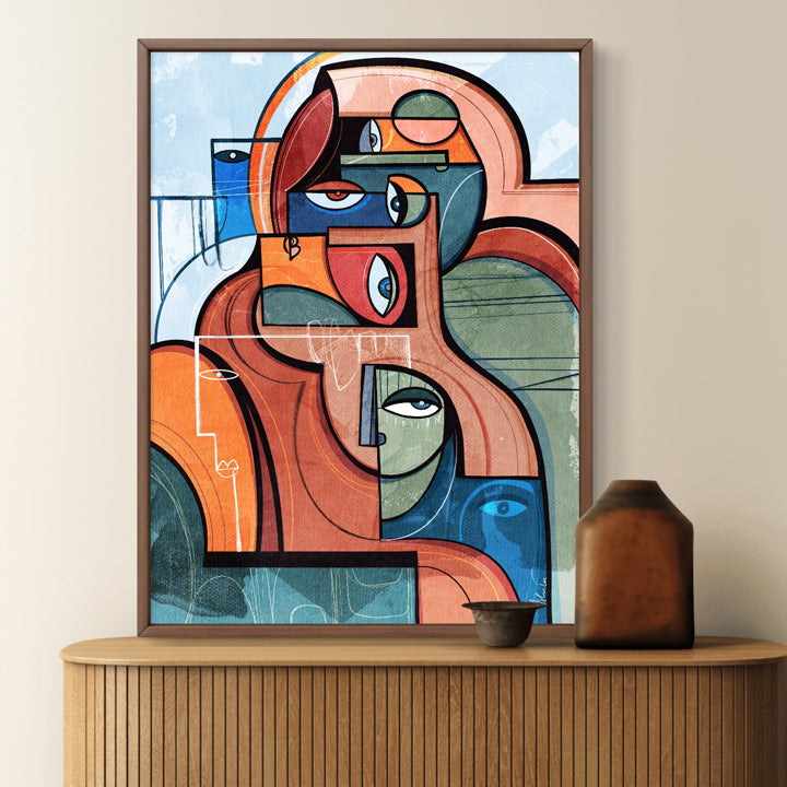 SoulCurryArt print titled "Impressions" on paper, featuring detailed abstract artwork in 16x20 inch size.