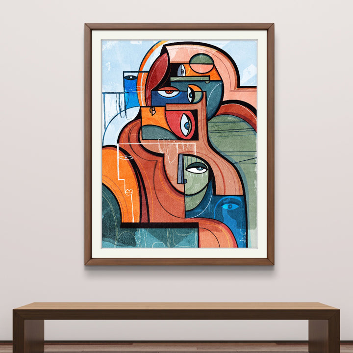 SoulCurryArt print titled "Impressions" on paper, featuring a detailed artistic design in 16x20 inches.
