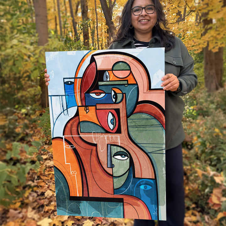 SoulCurryArt print titled "Impressions," 16x20-inch paper artwork showcasing detailed, textured visual impressions.