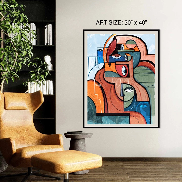 SoulCurryArt print titled "Impressions" on 16x20 paper, showcasing detailed artwork with vibrant colors and intricate design.