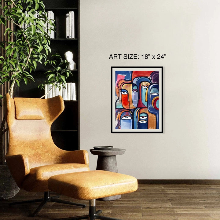SoulCurryArt 16x20 inch print titled Juxtapose, featuring an abstract art design on paper.