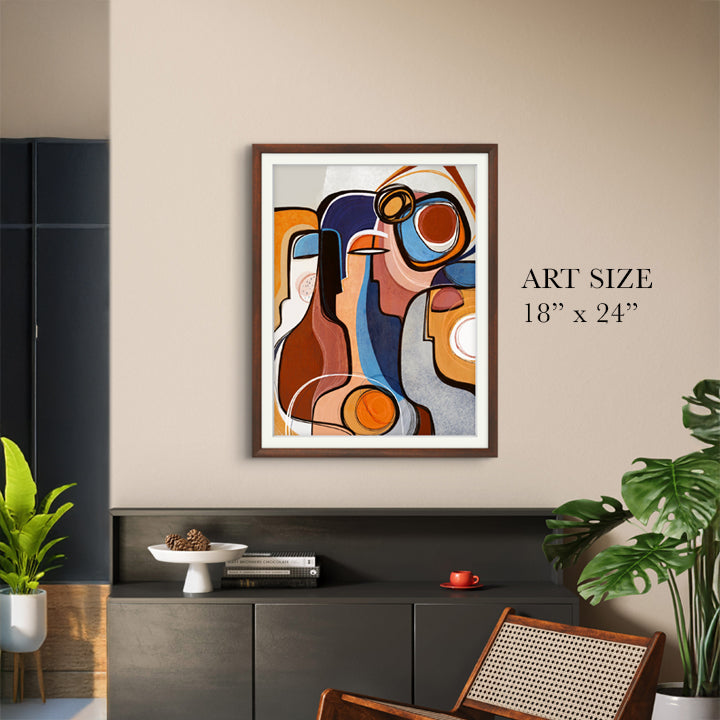 Colorful Kindered print on paper by SoulCurryArt, featuring vibrant abstract artwork in a 16x20 inch size.