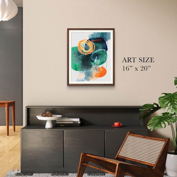 SoulCurryArt Luna print featuring a celestial design on 16x20 paper, showcasing intricate artwork of the moon.