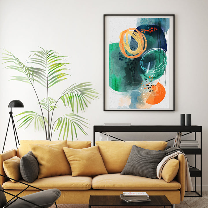 SoulCurryArt Luna print on paper, 16x20 inches, featuring a celestial design with soft, cosmic-inspired artwork.