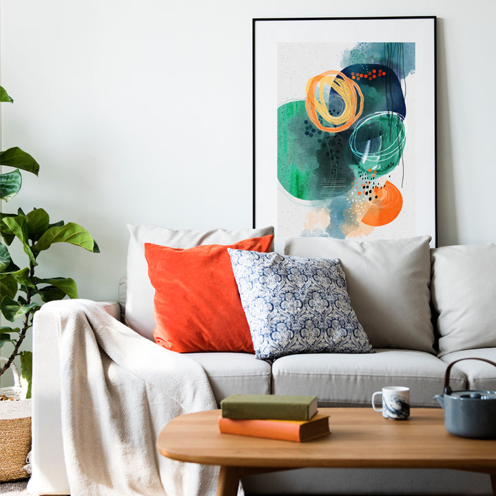 SoulCurryArt Luna print on paper, 16x20 inches, featuring a detailed and artistic celestial design on textured paper.
