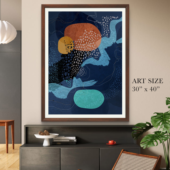 SoulCurryArt Midnight Waterfall print on paper, 16x20 inches, featuring a serene waterfall scene in dark, moody tones.