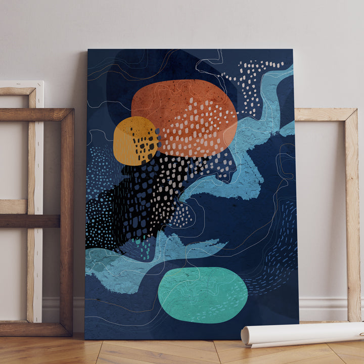 SoulCurryArt Midnight Waterfall print on paper, featuring a serene waterfall scene in dark, moody tones.