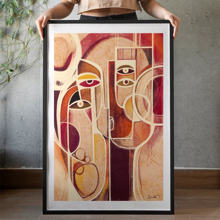 Colorful abstract print titled "Multitude" by SoulCurryArt, showcasing vibrant patterns and intricate details.
