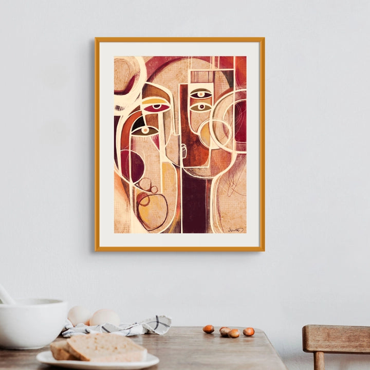 Colorful SoulCurryArt print titled Multitude featuring vibrant abstract shapes on high-quality paper