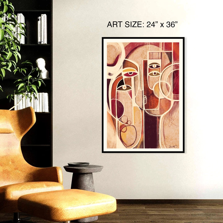 SoulCurryArt Multitude print featuring vibrant, detailed abstract artwork with bold colors and intricate patterns.
