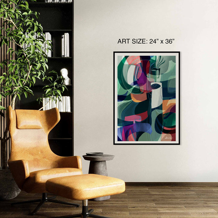 Mystic print by SoulCurryArt featuring a mystical, abstract design on 16x20 paper, showcasing vibrant colors and intricate details.
