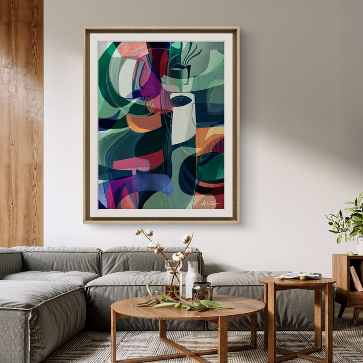 SoulCurryArt Mystic print on paper, 16x20 inches, featuring an artistic and vibrant design with mystical, colorful elements.