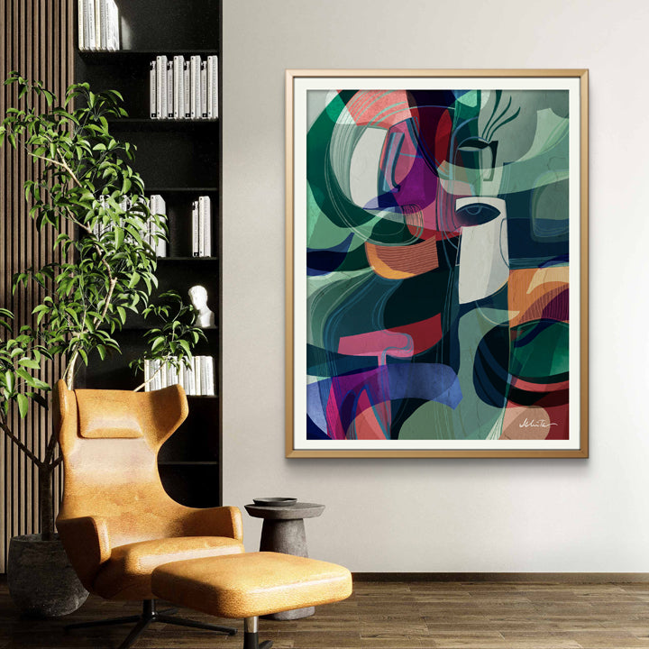 Mystic print by SoulCurryArt featuring a mystical, abstract design on 16x20-inch paper, perfect for wall decor.