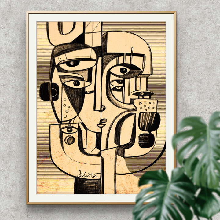 Colorful ombré print by SoulCurryArt featuring smooth gradient shades on high-quality paper.