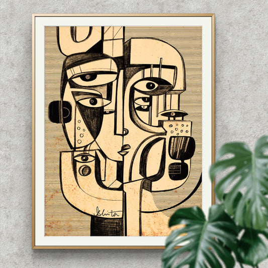 Colorful ombré print by SoulCurryArt featuring smooth gradient shades on high-quality paper.