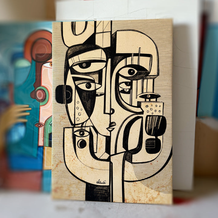 Colorful ombre print by SoulCurryArt featuring smooth gradient shades on high-quality paper.