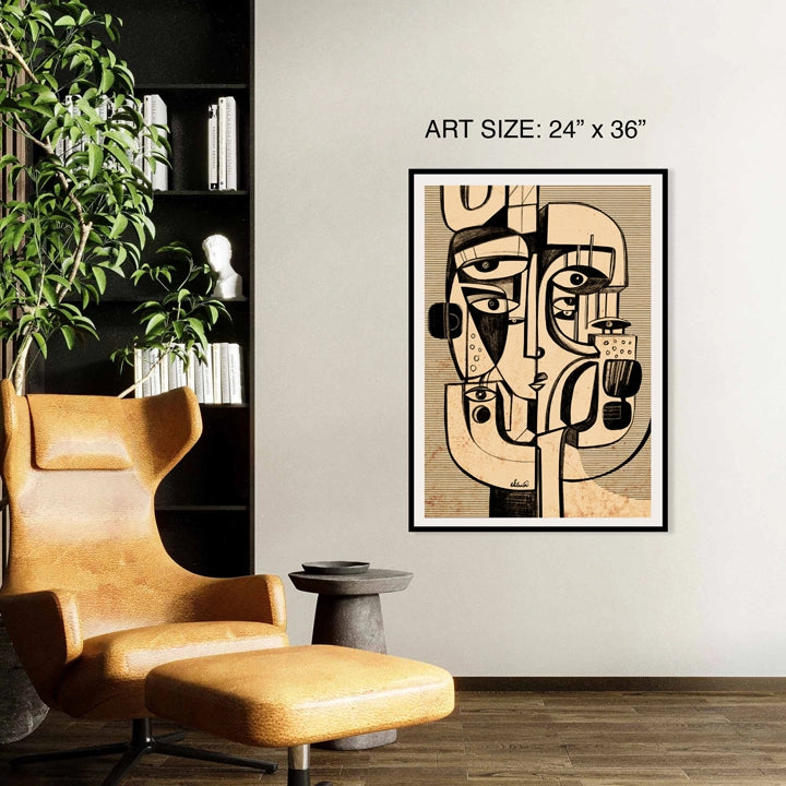 SoulCurryArt 16x20 paper print featuring an elegant ombre design with smooth color transition on high-quality paper.