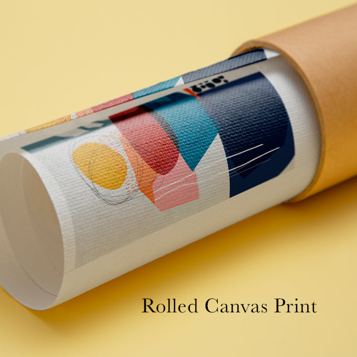 Rolled print of a botanical design titled "Planted" by SoulCurryArt, featuring detailed greenery on canvas.
