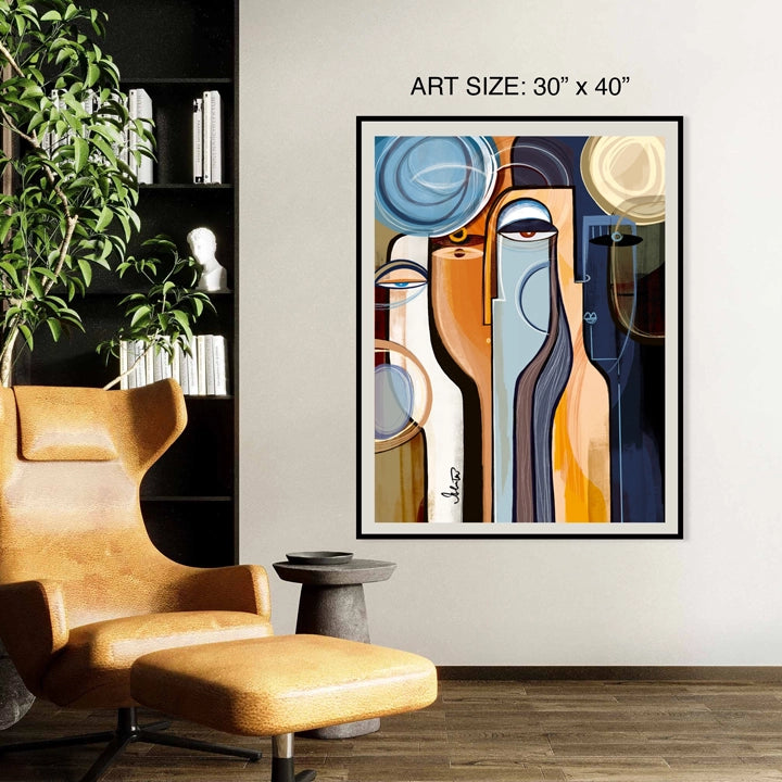 SoulCurryArt Profound print on paper, 16x20 inches, featuring abstract and expressive artwork with vibrant colors.