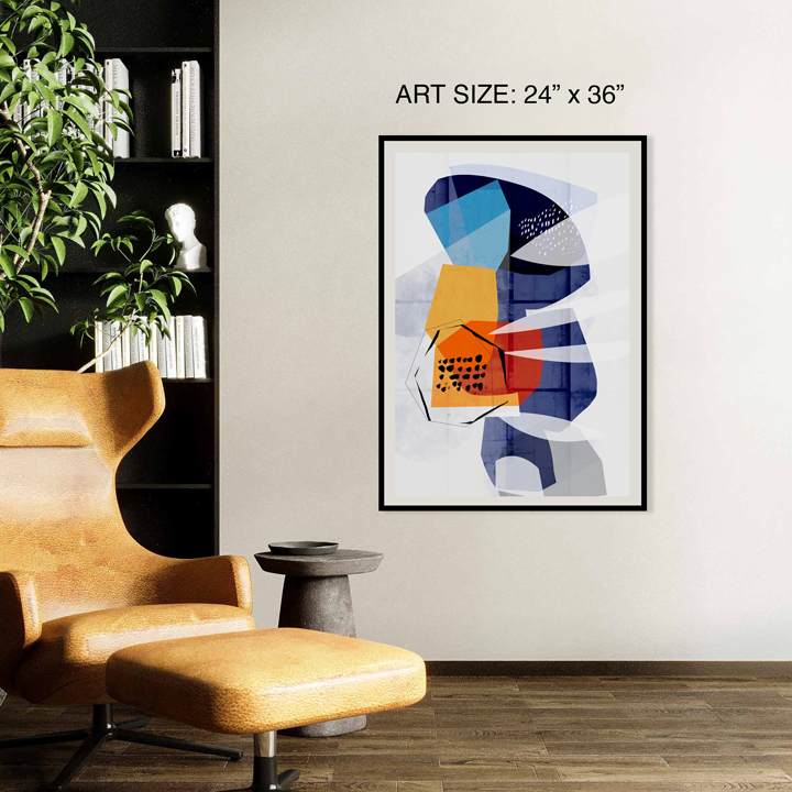 SoulCurryArt print titled "Stratas," 16x20-inch paper artwork featuring layered abstract design with vibrant colors.