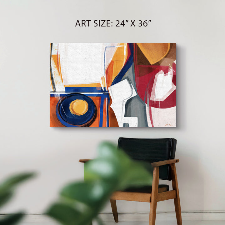 Colorful print of interconnected synapses artwork by SoulCurryArt, featuring vibrant neural pathways on a 24x36 inch canvas.