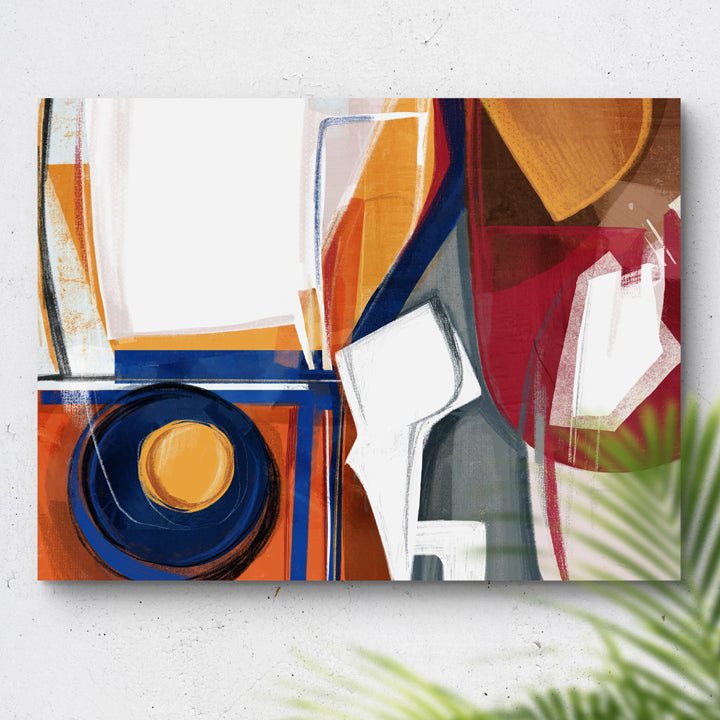Colorful abstract print titled "Synapses" by SoulCurryArt, featuring vibrant neural network-inspired artwork.