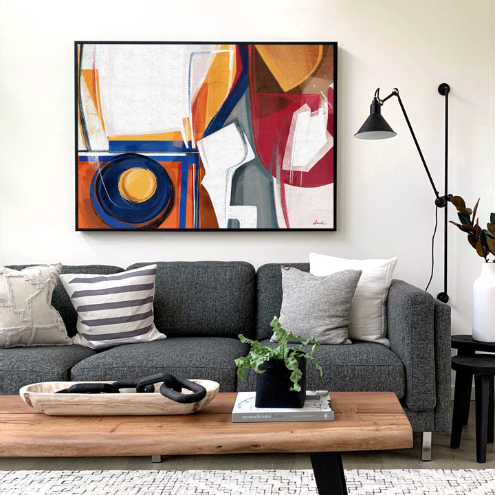 Colorful print of neural synapses artwork by SoulCurryArt, featuring intricate, vibrant brain neuron connections on paper.