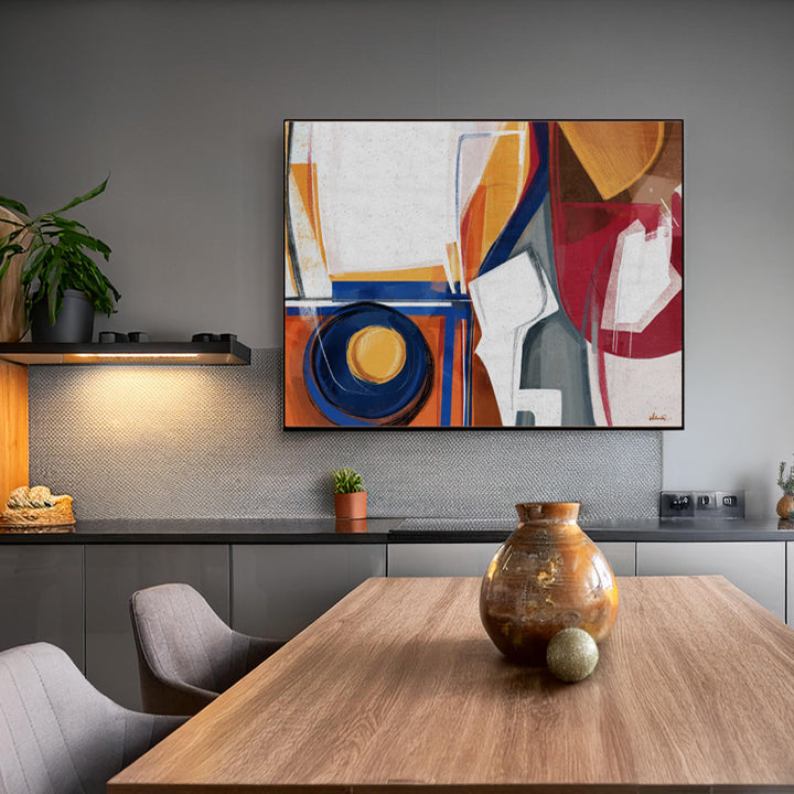 Colorful print of abstract synapse artwork by SoulCurryArt, showcasing vibrant neural connections on high-quality paper.
