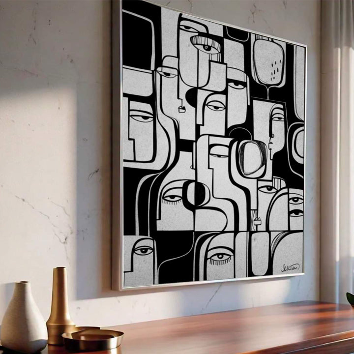 SoulCurryArt Synchronicity print featuring vibrant abstract artwork with bold colors and dynamic patterns.
